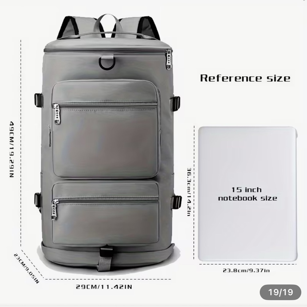 NWOT Gray Men's Backpack